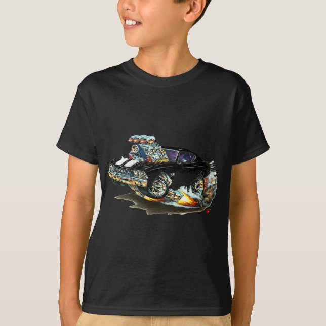 Camiseta Coche Negro-Blanco 1968-69 de Chevelle (Anverso)
