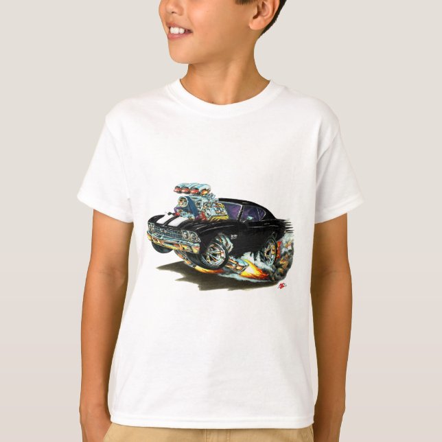 Camiseta Coche Negro-Blanco 1968-69 de Chevelle (Anverso)