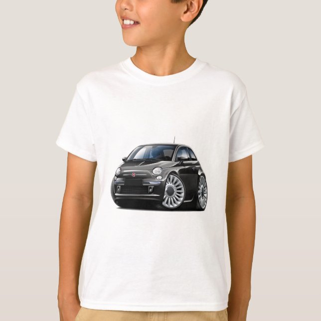 Camiseta Coche negro de Fiat 500 (Anverso)