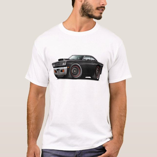 Camiseta Coche Negro-Negro 1969 de la cucharada de la (Anverso)