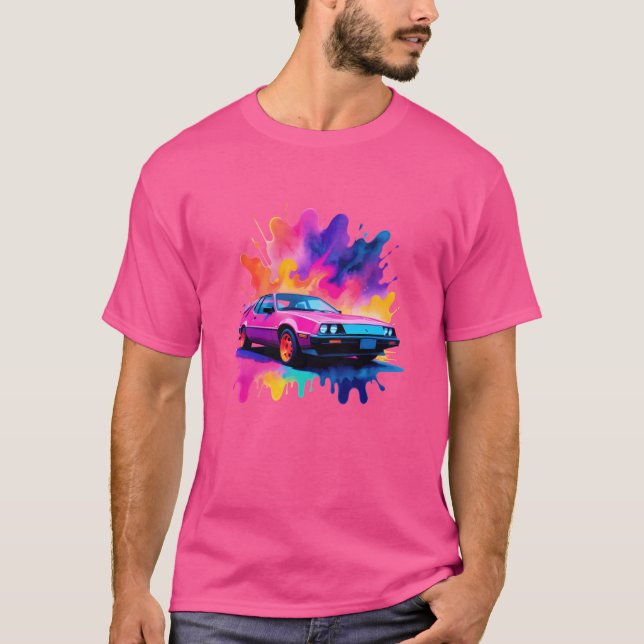 Camiseta Coche Neon Echoes (Anverso)