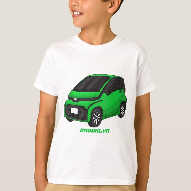 Camiseta Coche pequeño verde tamaño micro (Anverso)