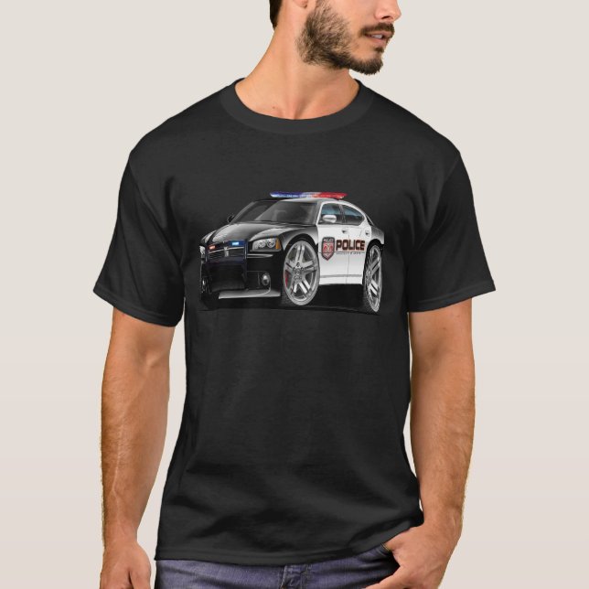 Camiseta Coche policía del cargador de Dodge (Anverso)