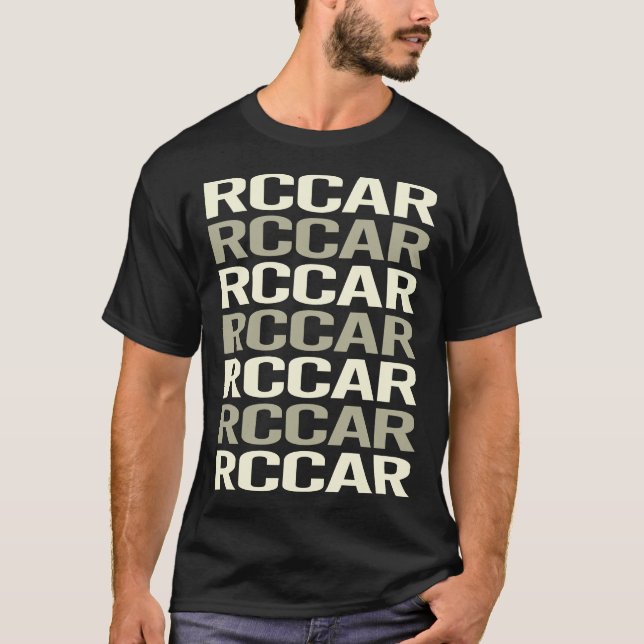 Camiseta Coche RC de texto blanco (Anverso)