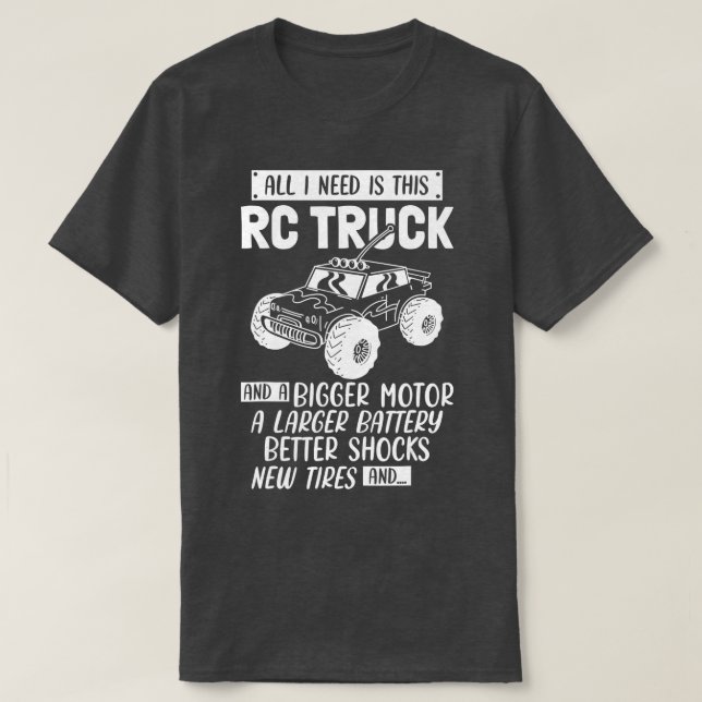 Camiseta Coche RC Truck Control Remoto Car RC Carreras de c (Diseño del anverso)