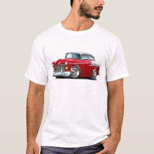 Camiseta Coche Rojo-Blanco 1955 de Chevy Belair