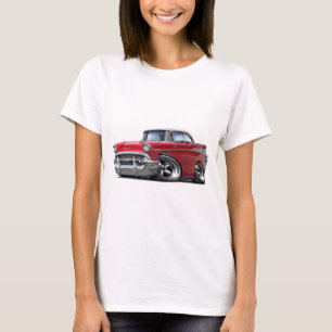 Camiseta Coche Rojo-Blanco 1957 de Chevy Belair