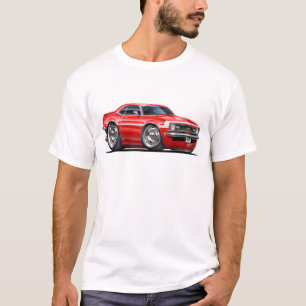 Camiseta Coche Rojo-Blanco 1968 de Camaro