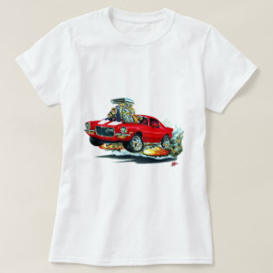 Camiseta Coche Rojo-Blanco 1970-72 de Camaro