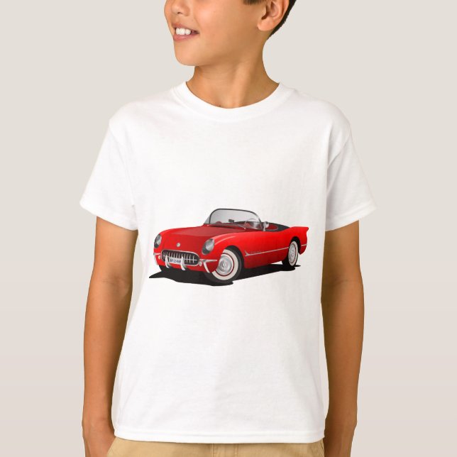 Camiseta coche rojo clásico (Anverso)