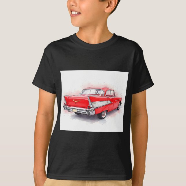 Camiseta Coche rojo de los años 50 (Anverso)