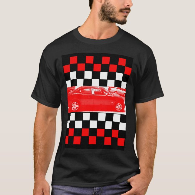 Camiseta Coche Rojo En El Autobús Rápido 2 (Anverso)