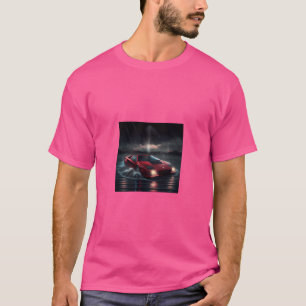 Camiseta Coche Rojo En El Mar