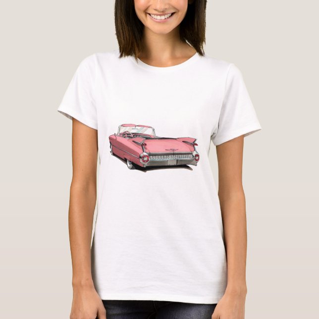 Camiseta Coche rosado 1959 de Cadillac (Anverso)