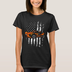 Camiseta Coche Slingshot Bandera Estadounidense 4 De Julio