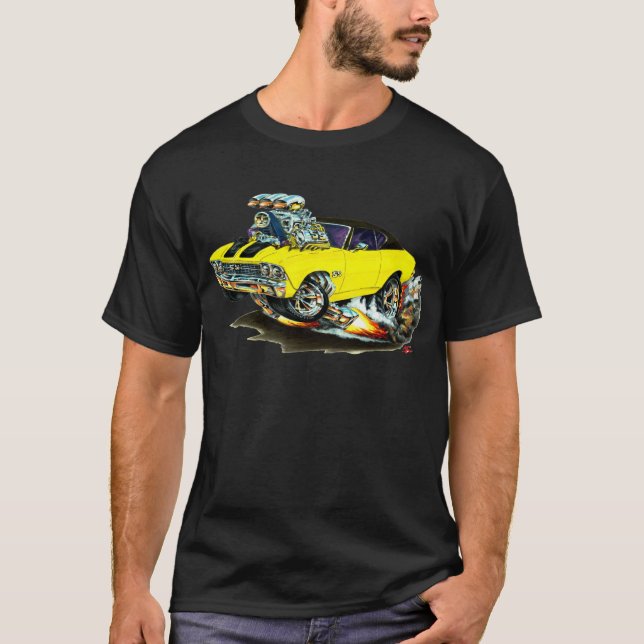 Camiseta Coche superior Amarillo-Negro 1968-69 de Chevelle (Anverso)
