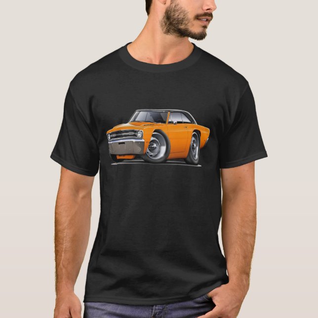 Camiseta Coche superior Naranja-Negro de 1969 dardos (Anverso)