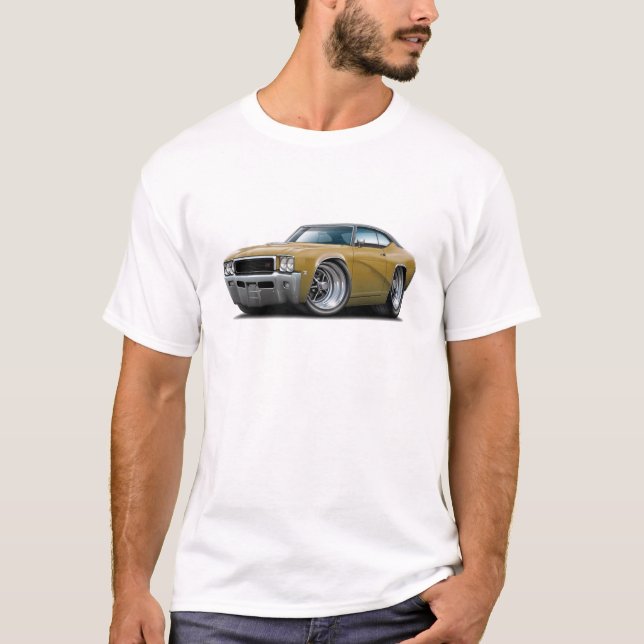 Camiseta Coche superior Oro-Negro 1968 de Buick GS (Anverso)