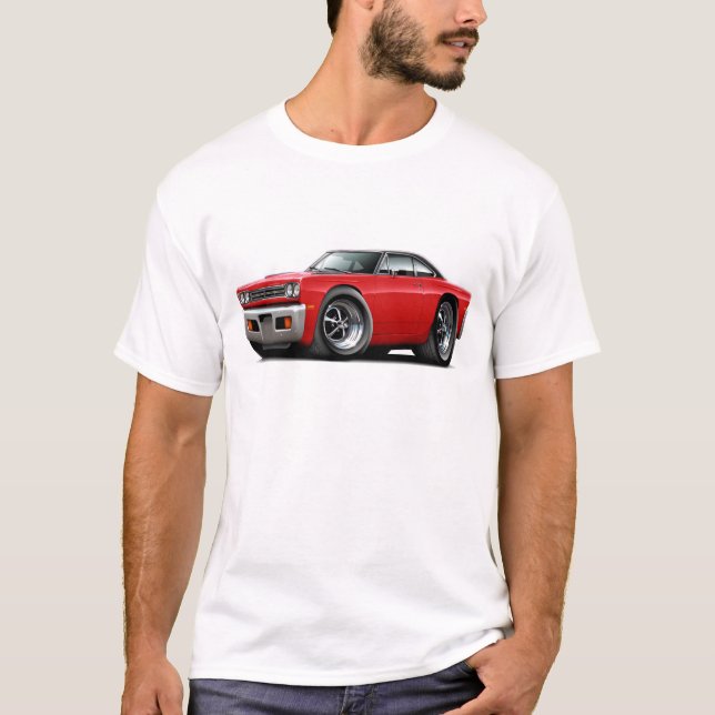 Camiseta Coche superior Rojo-Negro 1969 del Roadrunner (Anverso)