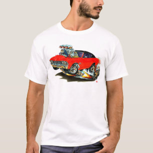 Camiseta Coche superior rojo y negro de Chevelle 1968-69