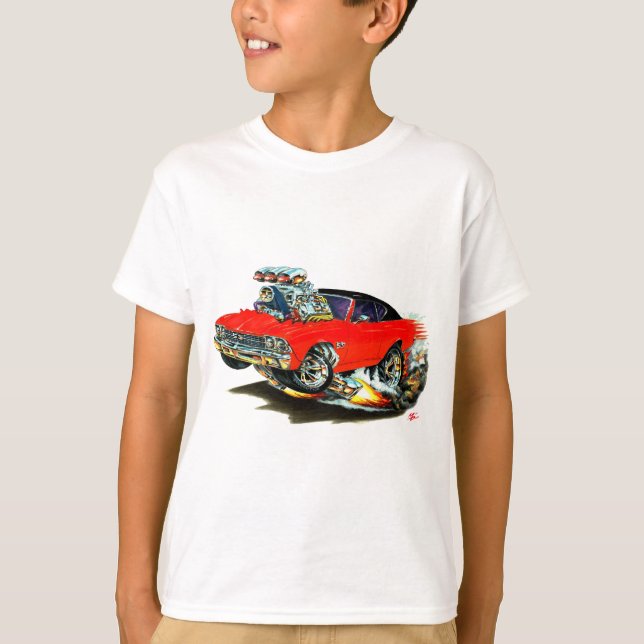 Camiseta Coche superior rojo y negro de Chevelle 1968-69 (Anverso)