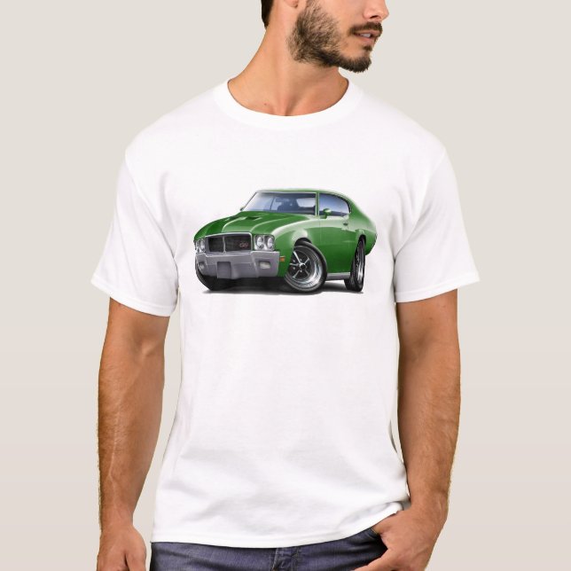 Camiseta Coche verde 1970-72 de Buick GS (Anverso)