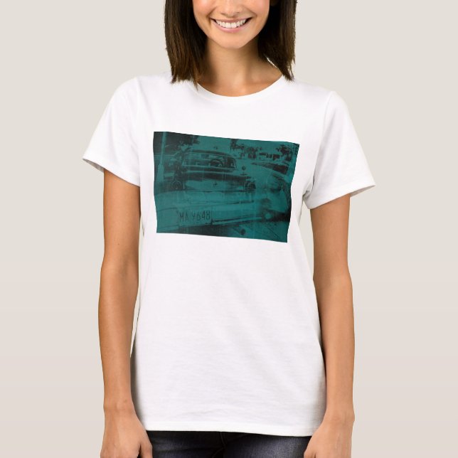 Camiseta Coche verde abstracto (Anverso)