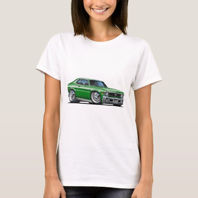 Camiseta Coche verde de Chevy Nova (Anverso)