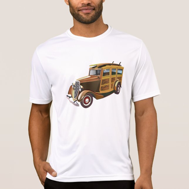 Camiseta Coche viejo del vintage (Anverso)