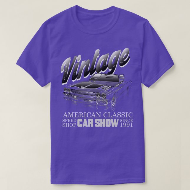 Camiseta Coche Vintage (Diseño del anverso)