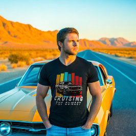 Camiseta Coche Vintage de Cruisin' Sunset: Gráfico de condu