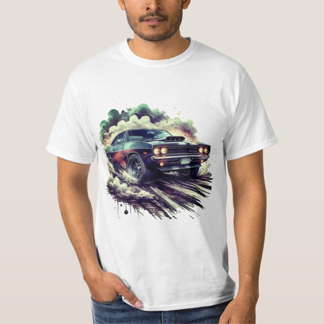 Camiseta Coche y polvo (Anverso)