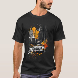 Camiseta Coche Zephyr 1950 conduciendo a través de un bosqu