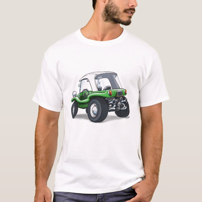Camiseta cochecillo verde de la playa del hardtop (Anverso)