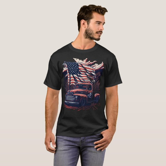 Camiseta Coches americanos 17 (Anverso completo)