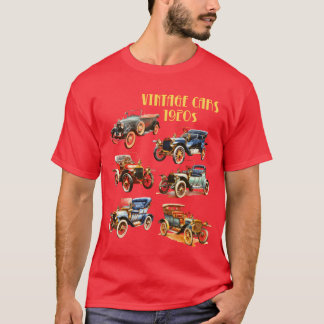 Camiseta Coches antiguos de los años 20 amigos retro chica