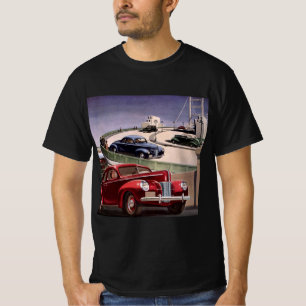 Camiseta Coches antiguos, viaje en sedanes clásicos por la 