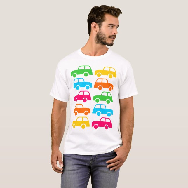 Camiseta Coches coloridos (Anverso completo)