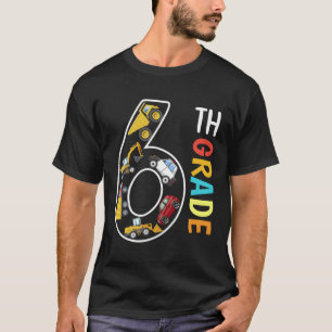 Camiseta Coches De 6º Grado Primer Día De Construcción Esco