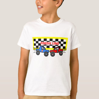 Camiseta Coches de carreras del dibujo animado en la meta
