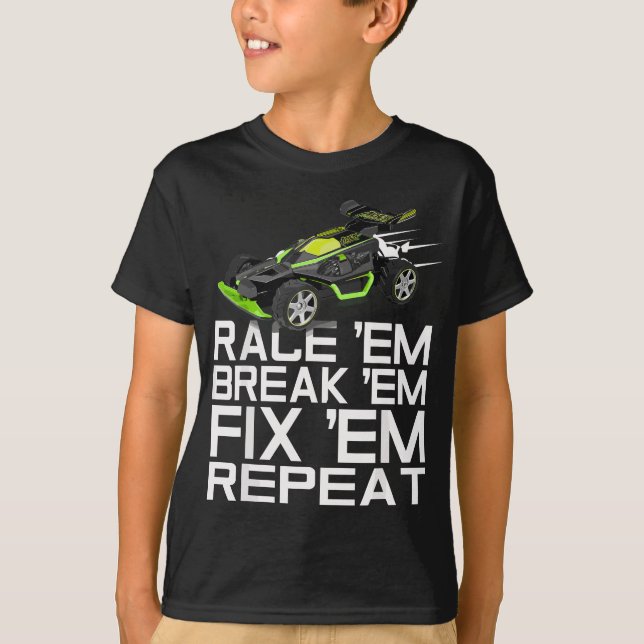 Camiseta Coches De Control Remoto Del Coche RC - Race Em Br (Anverso)