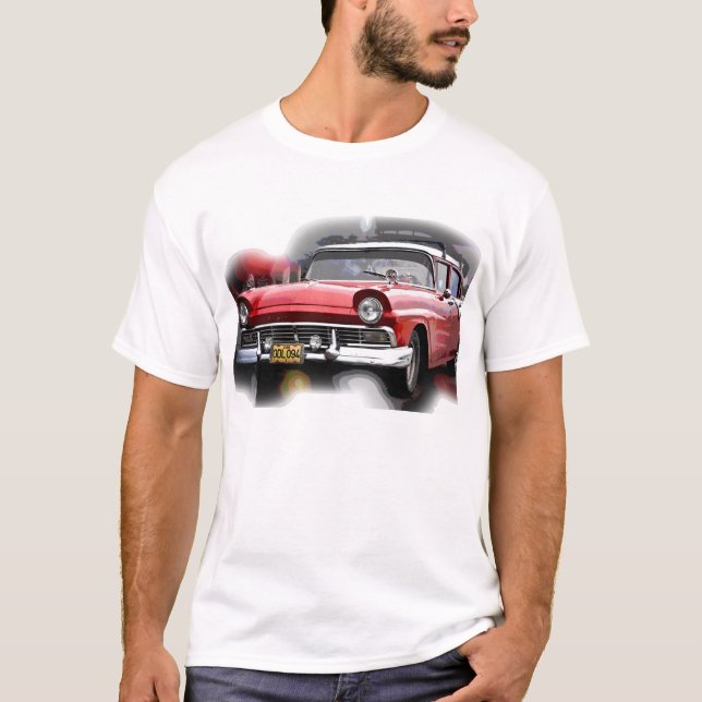 Camiseta coches del americano de los años 50 (Anverso)