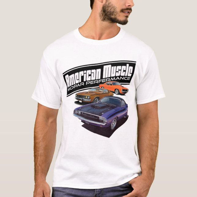 Camiseta Coches del músculo de Dodge (Anverso)