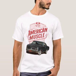 Camiseta Coches musculares estadounidenses en negro