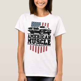 Camiseta Coches musculares estadounidenses para los cortes 