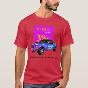 Camiseta Coches Musculosos Malos para la Naturaleza Genial
