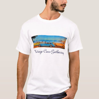 Camiseta COCHES RETRO /Reunión de coches de época, rojo ama