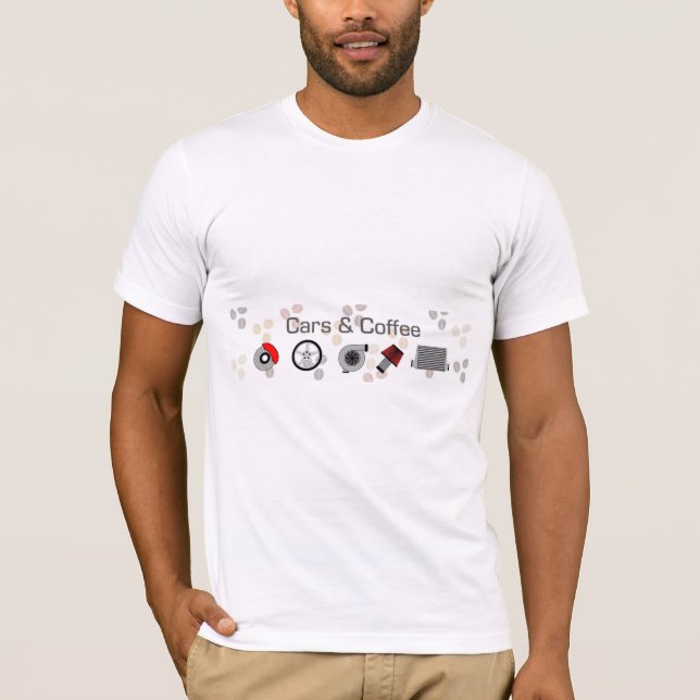 Camiseta Coches y bandera del café (Anverso)