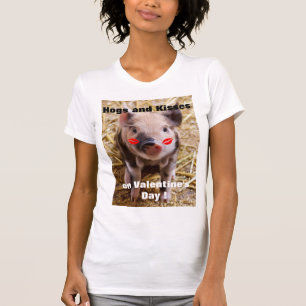 Camiseta Cochinillo divertido lindo del día de San Valent