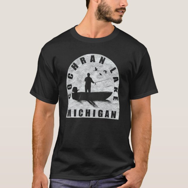 Camiseta Cochran Lake Fishing Michigan (Anverso)